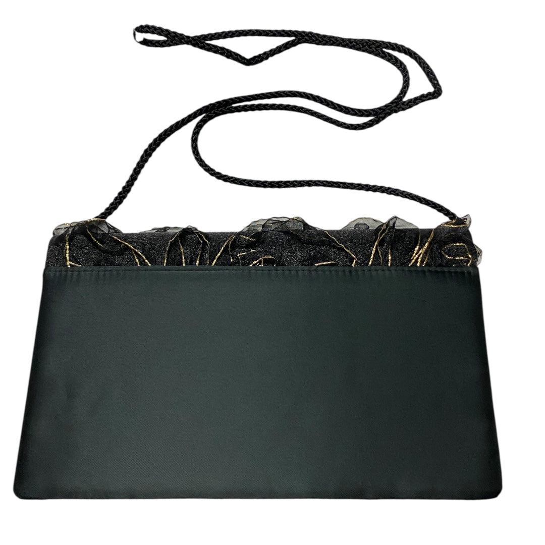 Handbag By Clothes Mentor In Black & Gold, Size:Medium
