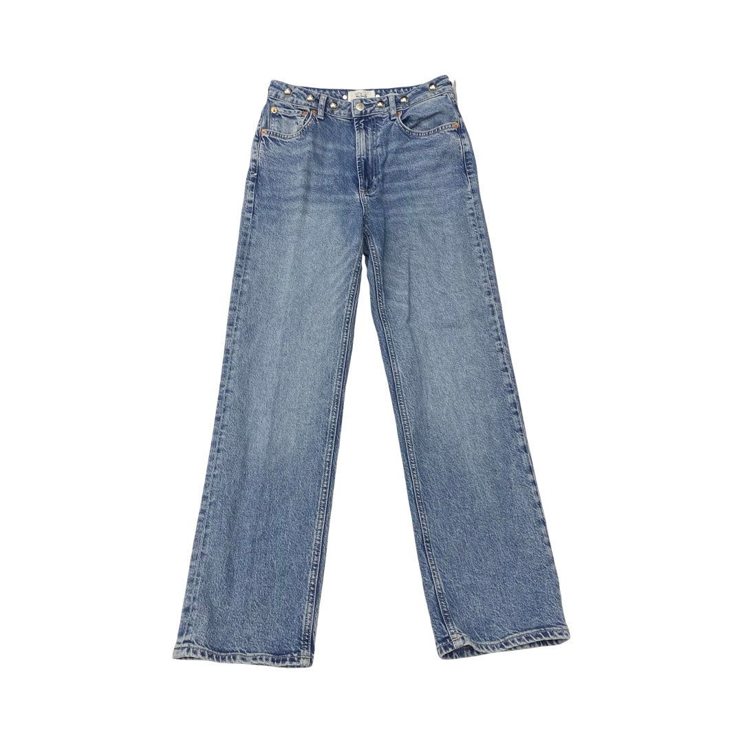 Jeans Straight By Rails In Blue Denim, Size:4