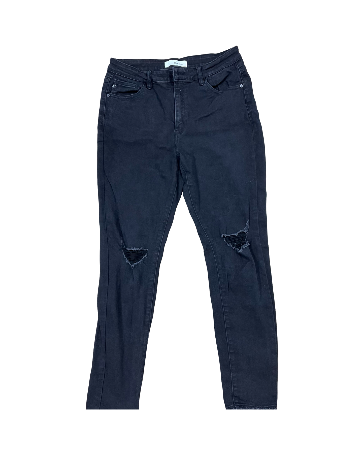 Jeans Skinny By Kancan In Black Denim, Size:10