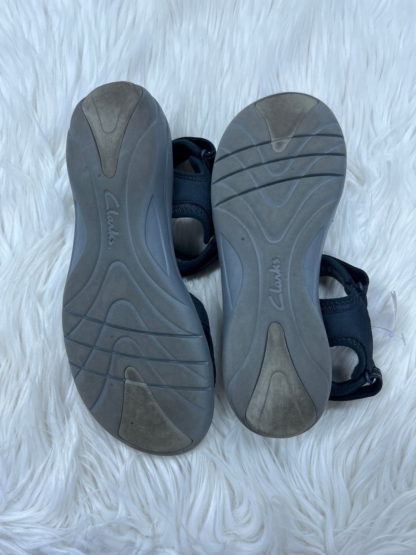 Sandals Flats By Clarks In Navy, Size:9