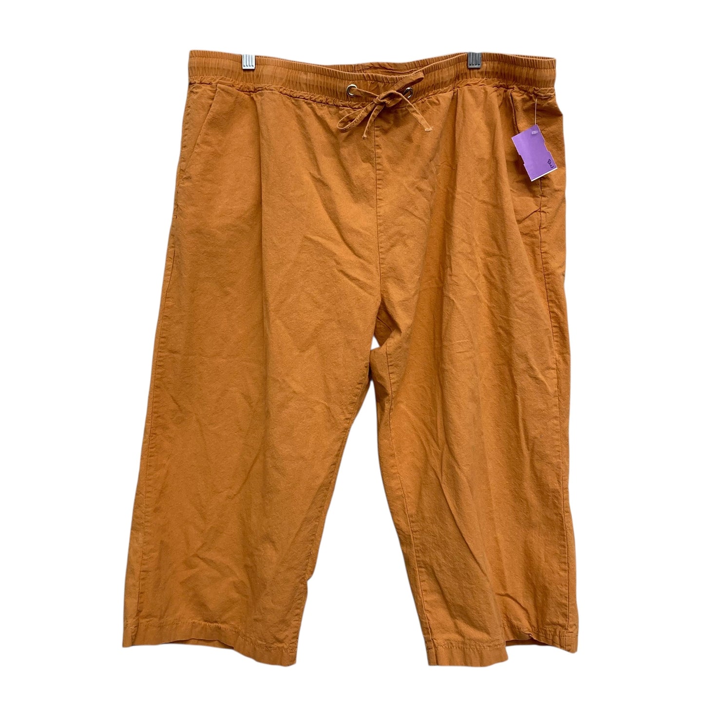 Capris In Orange, Size:3X