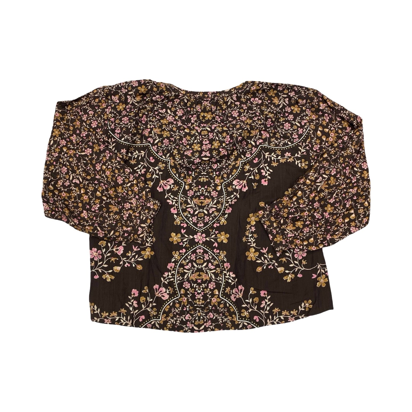 Top Ls By Loft In Brown & Pink, Size:L