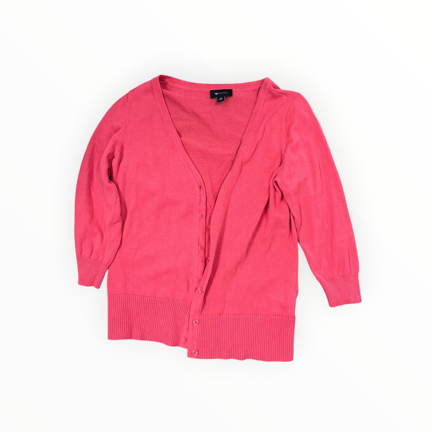 Cardigan By Ab Studio In Pink, Size:Xl