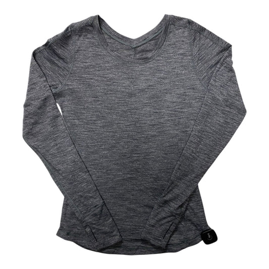 Athletic Top Ls Collar By Lululemon In Grey, Size:S