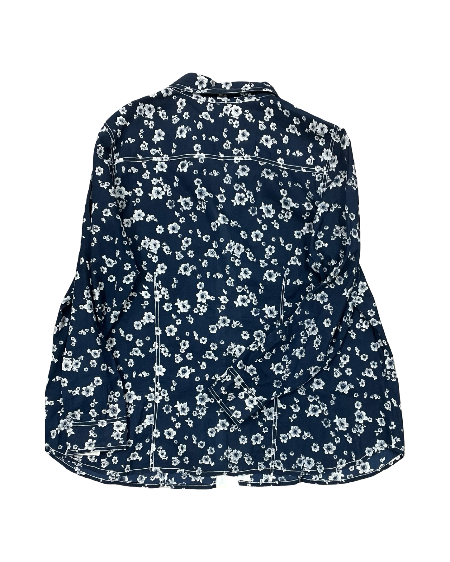 Top Ls By Clothes Mentor In Blue & White, Size:2X