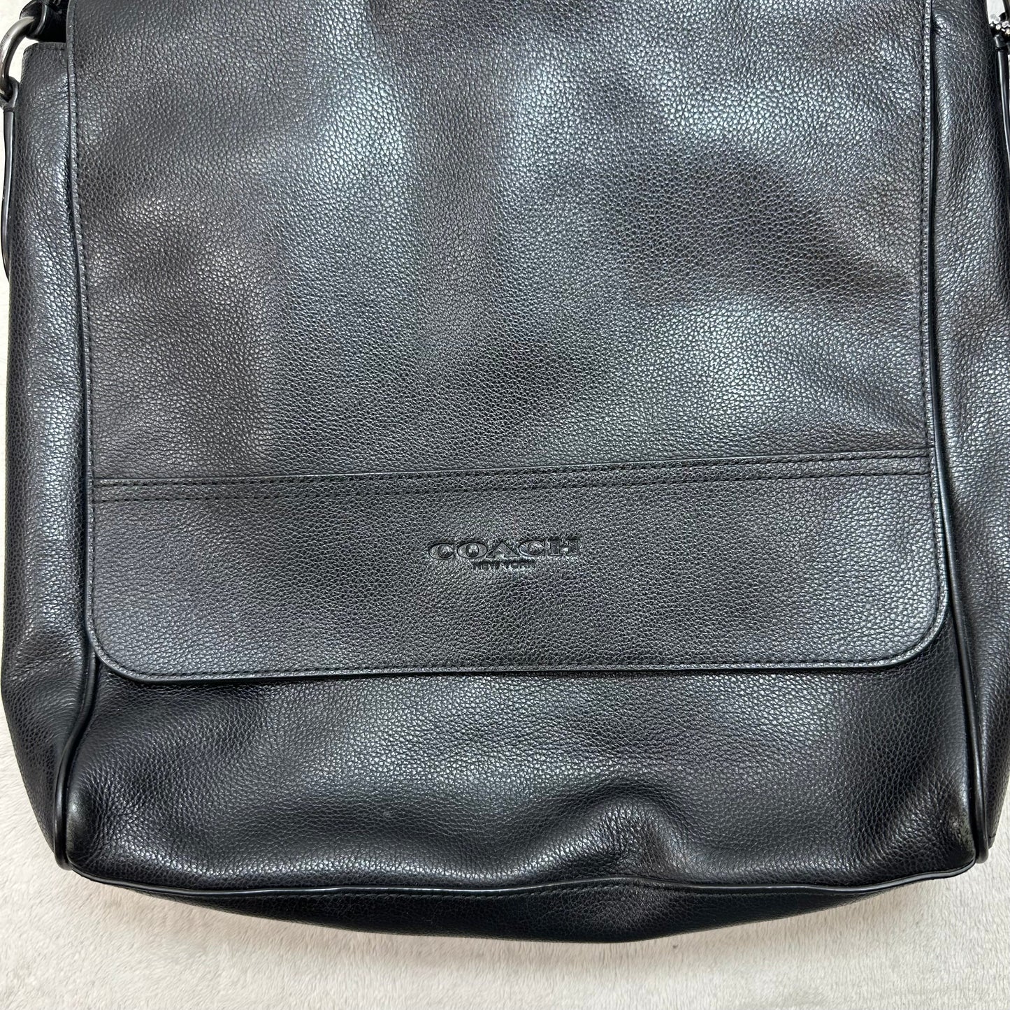 Houston map messenger leather Crossbody Designer By Coach, Size: Medium