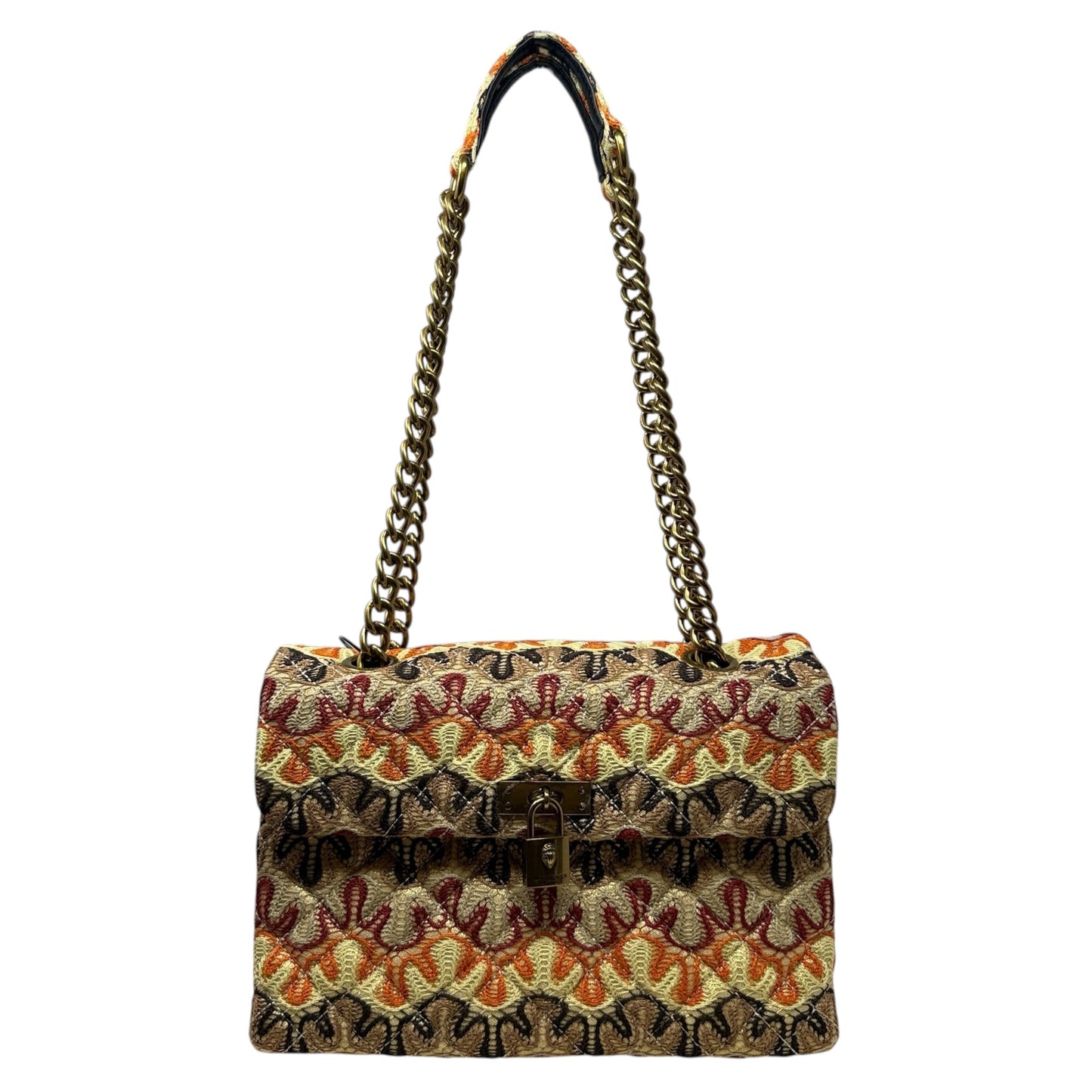 Brixton Embroidered Shoulder Bag Designer By Kurt Geiger, Size: Medium