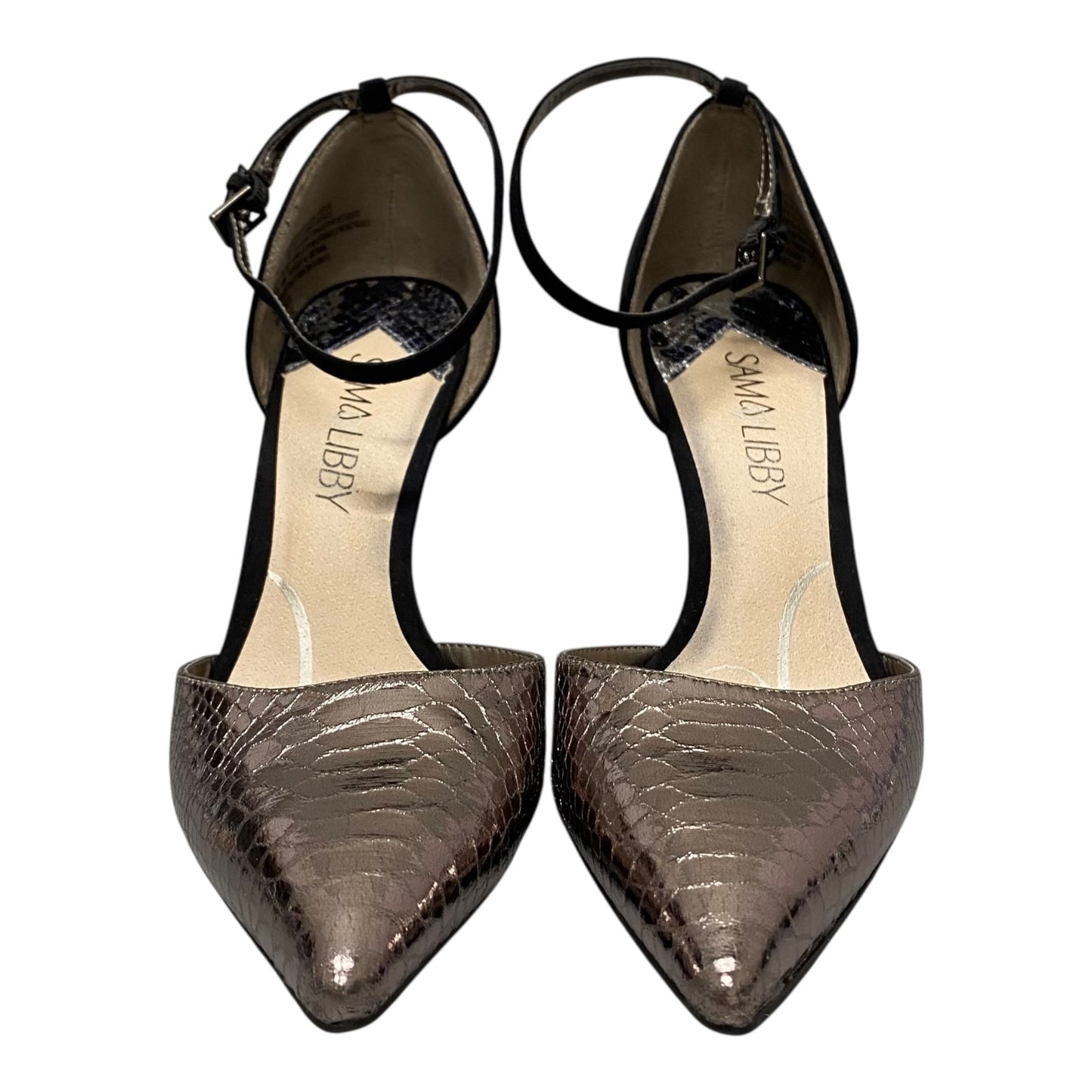 Shoes Heels Stiletto By Sam And Libby In Silver, Size:7