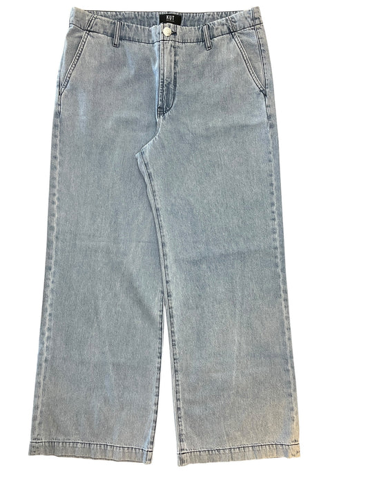 Pants Wide Leg By Kut In Blue Denim, Size:L