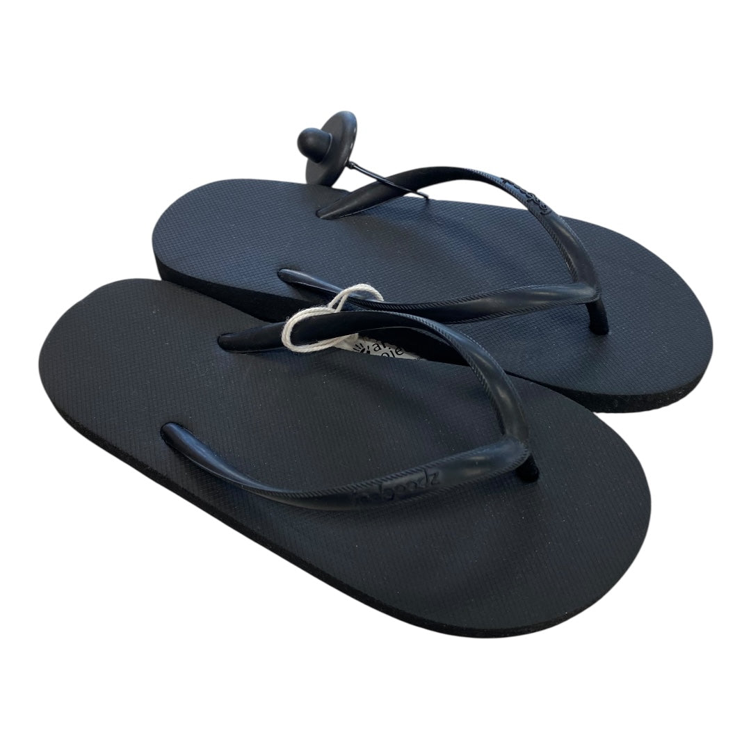 Sandals Flip Flops By Clothes Mentor In Black, Size:6