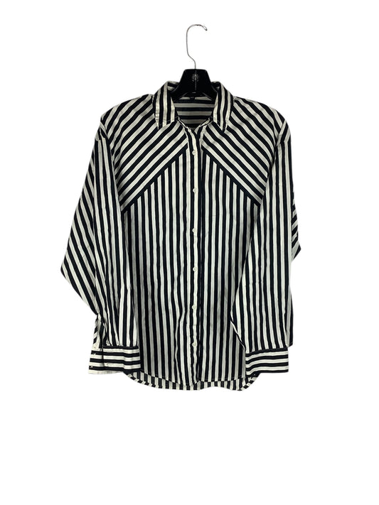 Top Long Sleeve By Express In Striped Pattern, Size: S