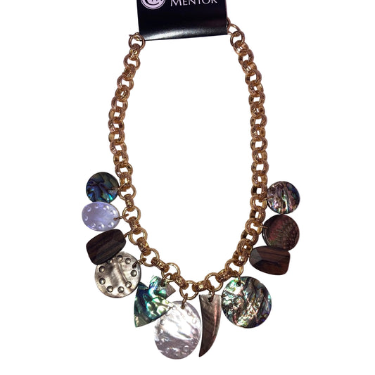 Necklace Statement In Gold & White