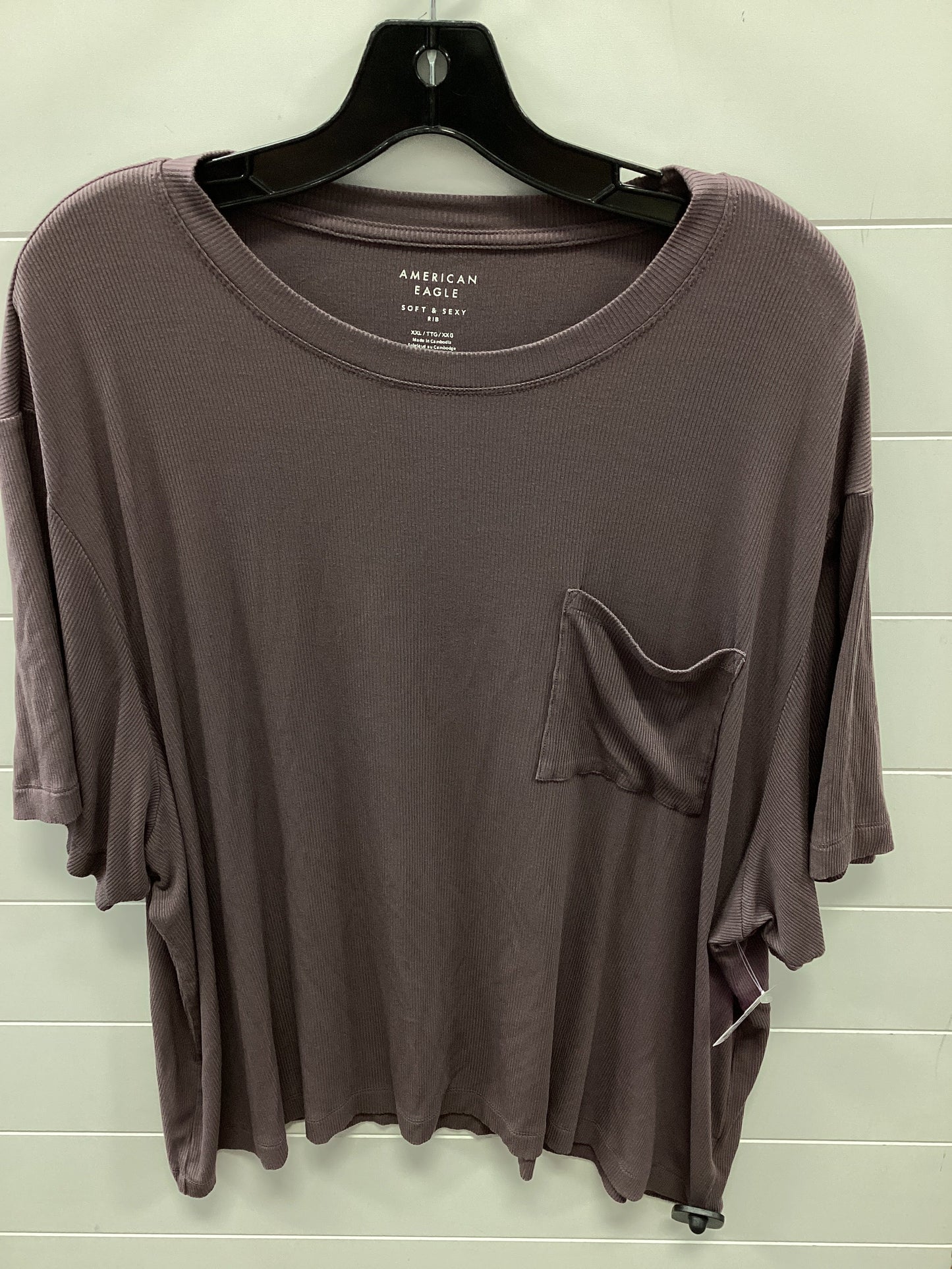 Top Ss By American Eagle In Taupe, Size:1X