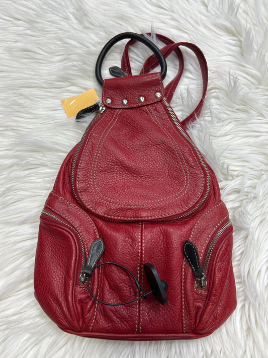 Handbag Leather By Jones New York In Red, Size:Medium