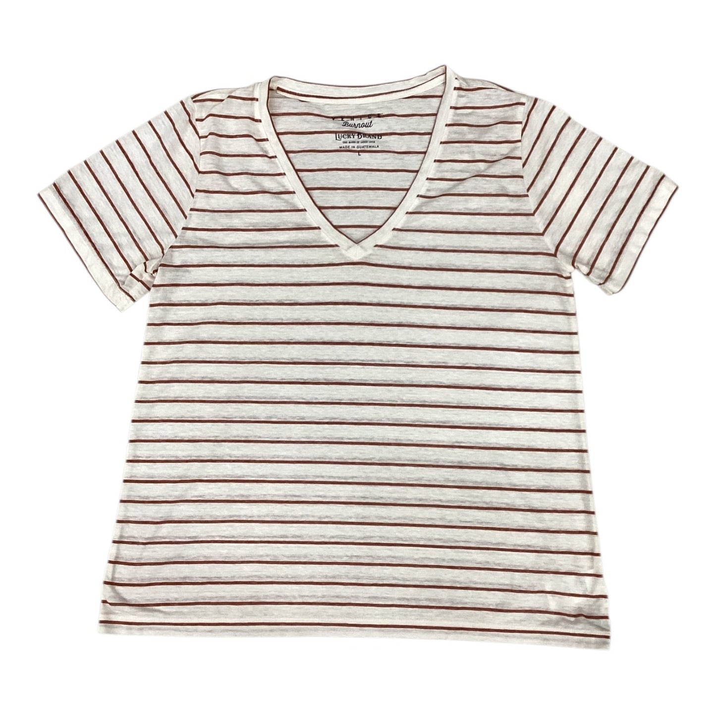 Top Ss By Lucky Brand In Brown & Tan, Size:L