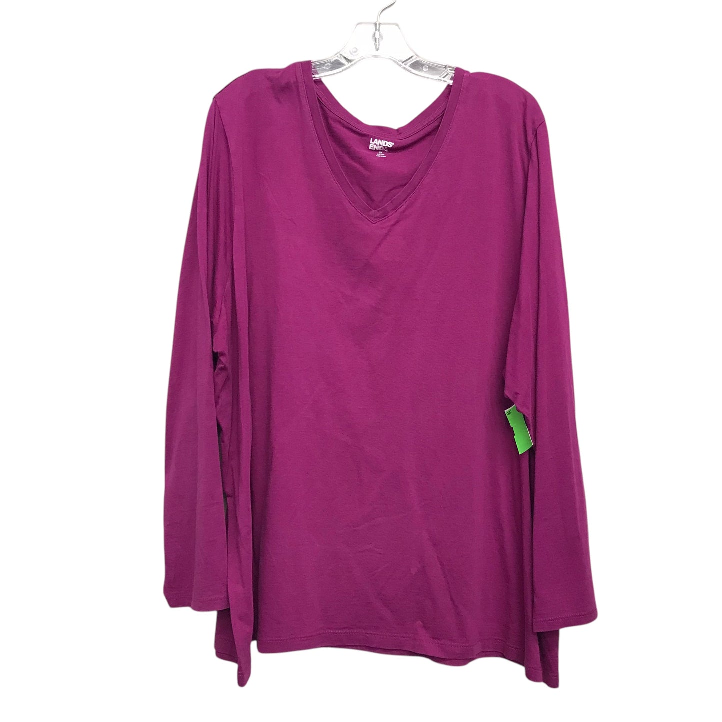 Top Ls Basic By Lands End In Pink, Size:3X
