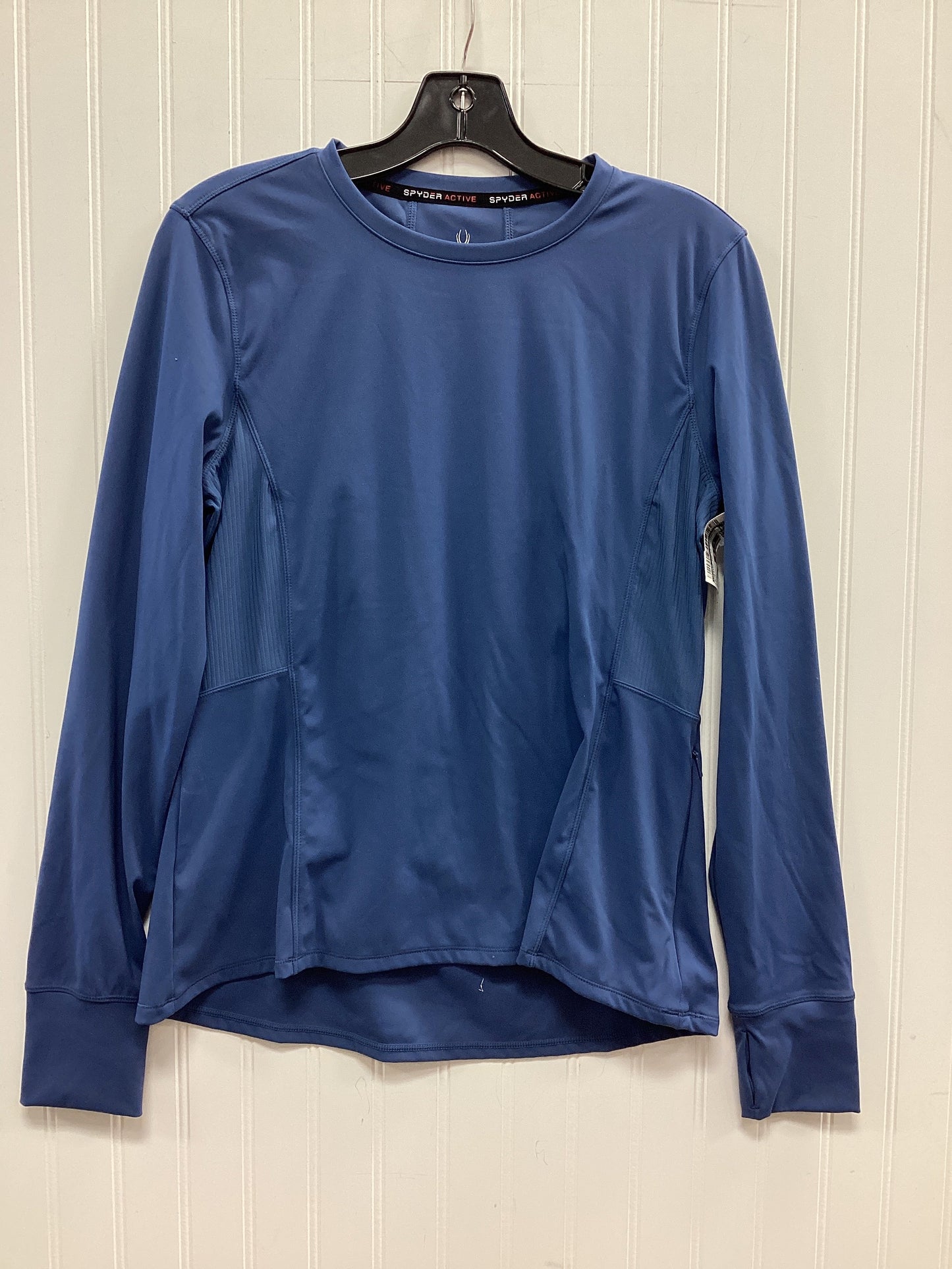 Athletic Top Ls Crewneck By Spyder In Blue, Size:L