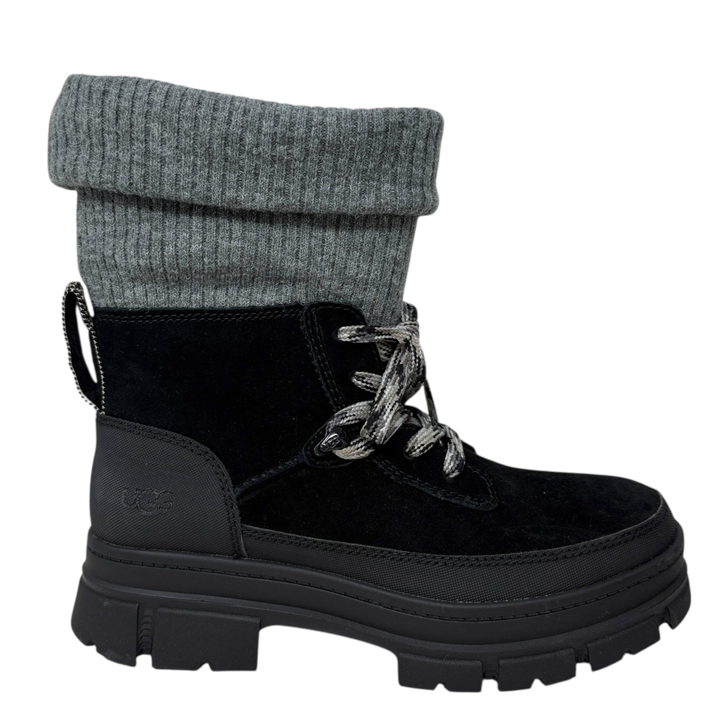 Ashton Hiker Boots Designer By Ugg In Black, Size: 9