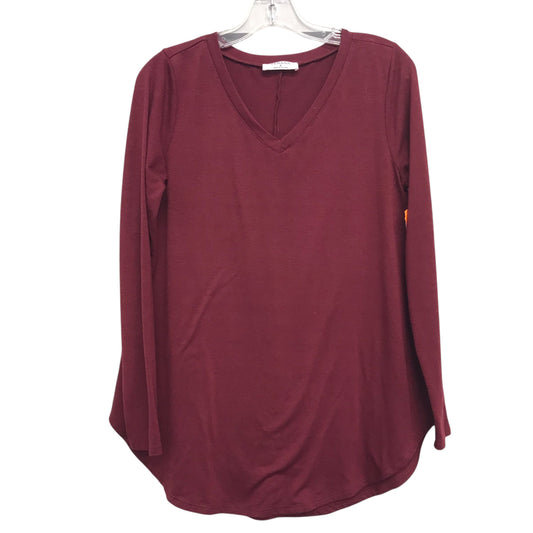 Top Ls Basic By Zenana Outfitters In Red, Size:S
