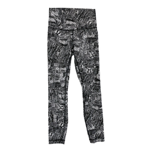 Athletic Leggings By Lululemon In Black & White, Size:4