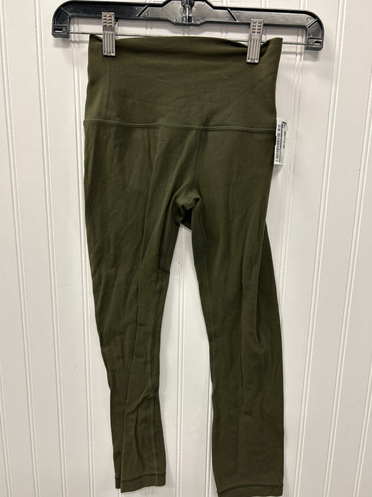 Athletic Leggings Capris By Lululemon In Green, Size:2