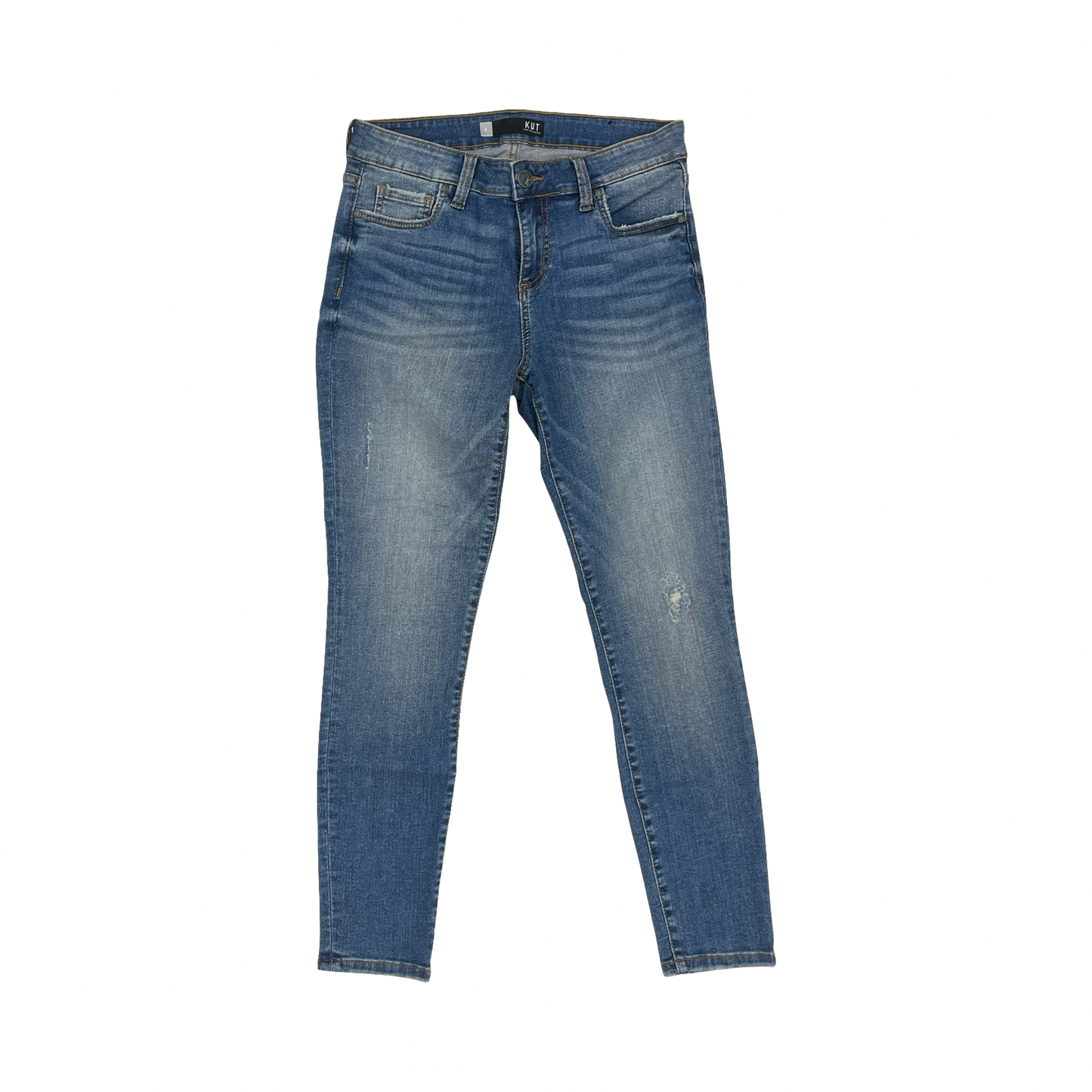 Jeans Skinny By Kut In Blue Denim, Size:8