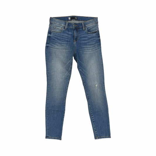 Jeans Skinny By Kut In Blue Denim, Size:8