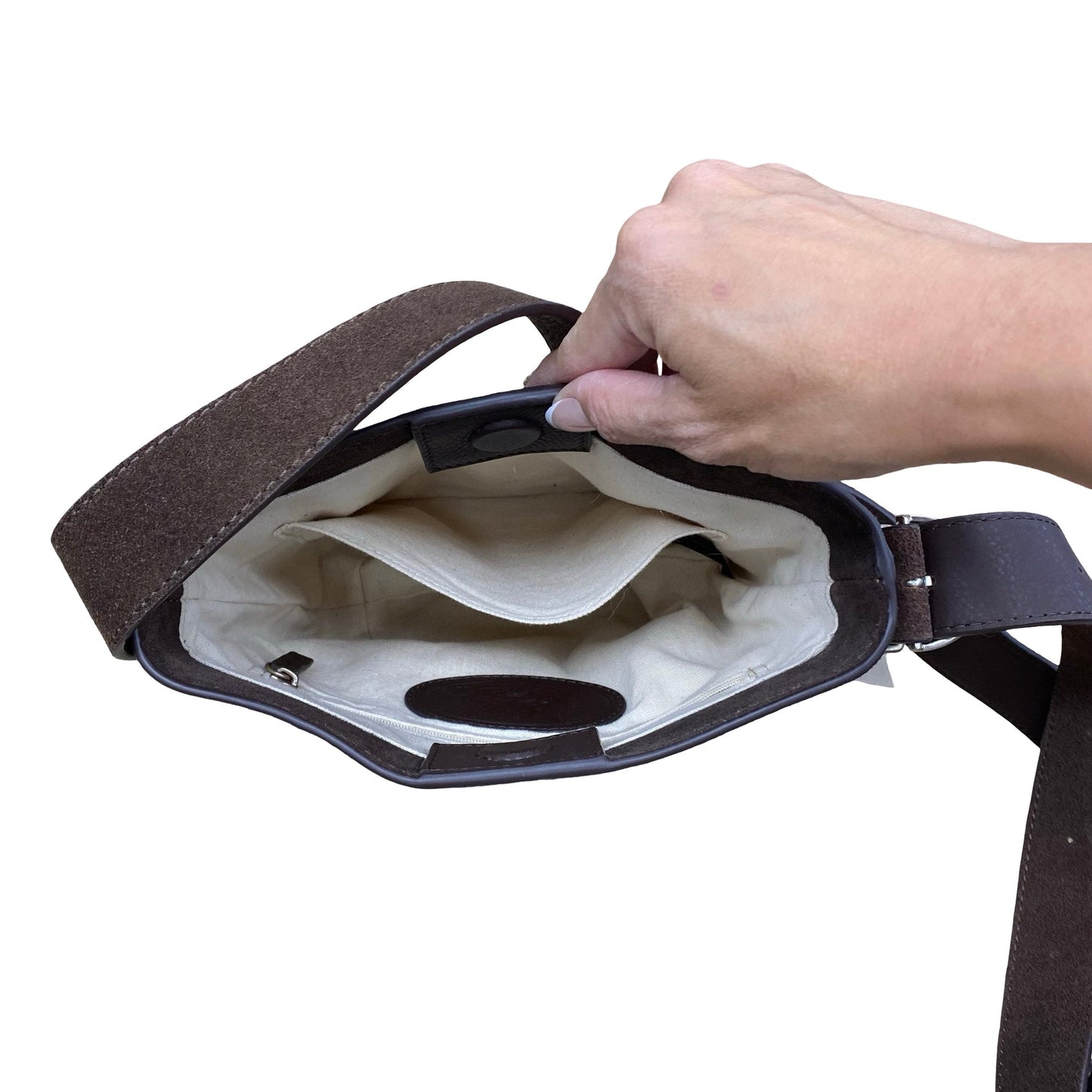 Handbag Leather By Cmc In Brown, Size:Small