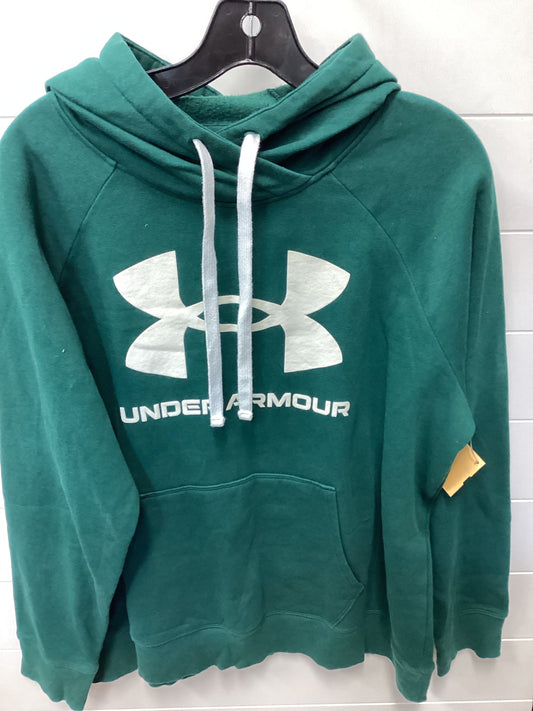Sweatshirt Hoodie By Under Armour In Green, Size:Xl
