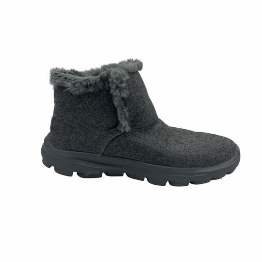 Boots Ankle Flats By Skechers In Grey, Size:8.5