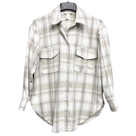 Jacket Shirt By H&M In Plaid Pattern, Size:S
