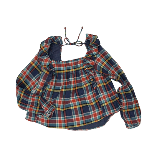 Blouse Ls By We The Free In Plaid Pattern, Size:S