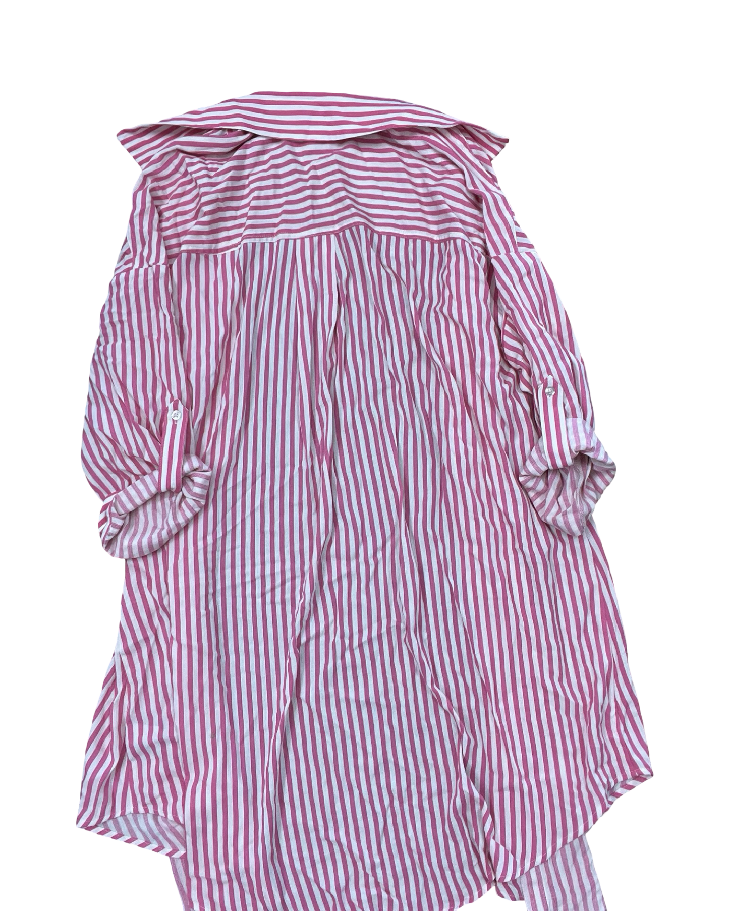 Dress Casual Midi By Torrid In Pink & White, Size:2X