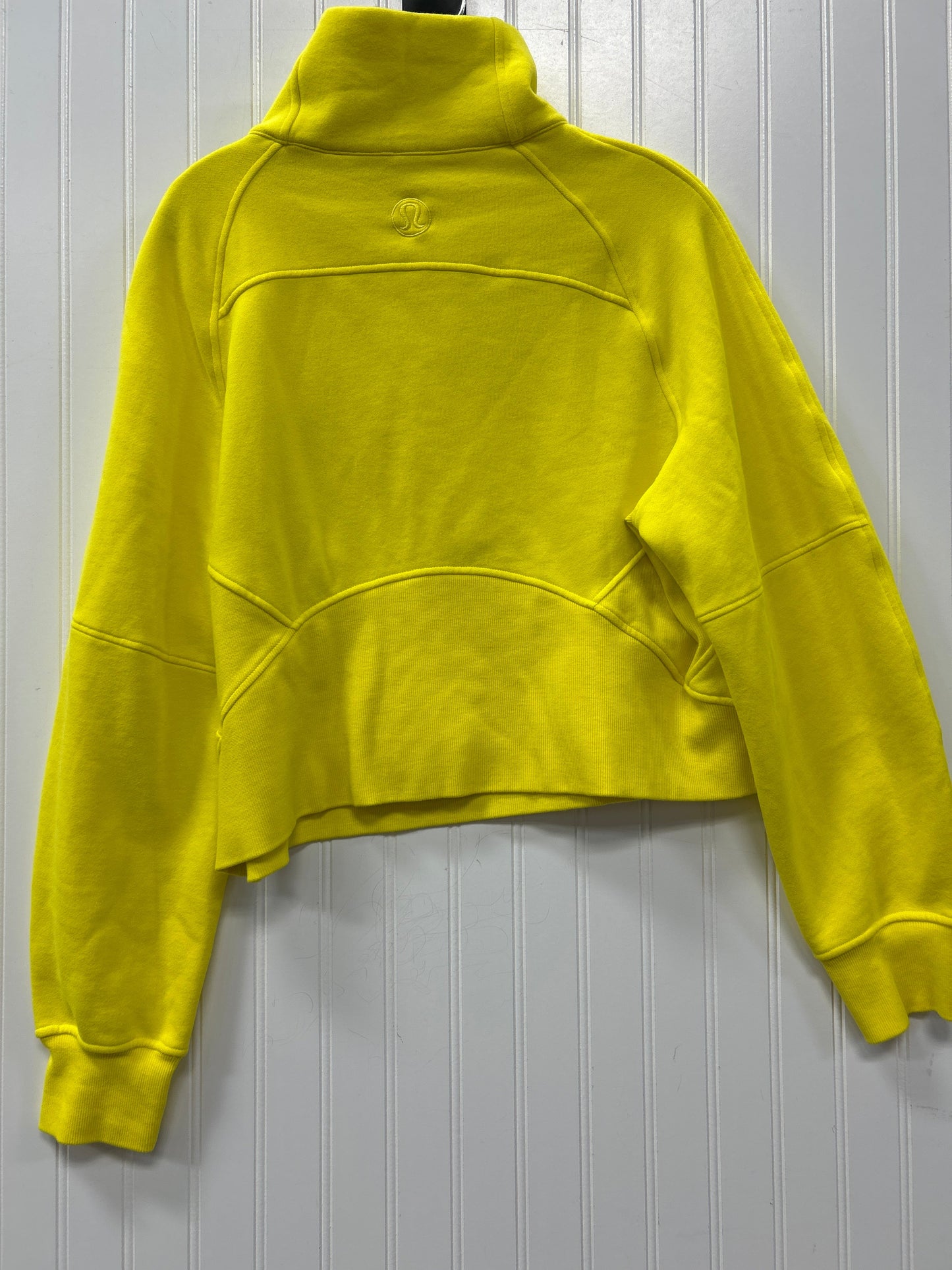 Athletic Jacket By Lululemon In Yellow, Size:M