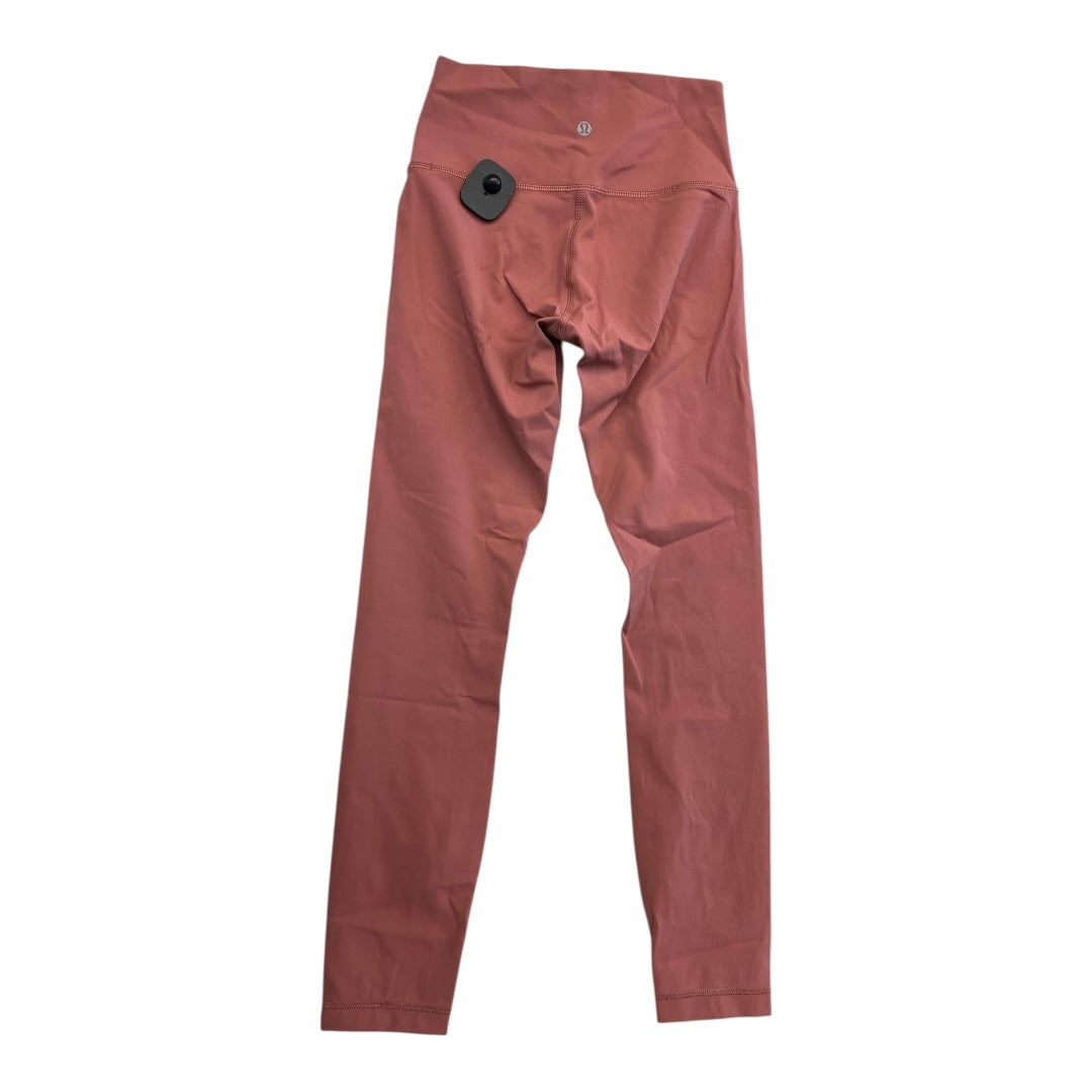 Athletic Leggings Capris By Lululemon In Pink, Size:4