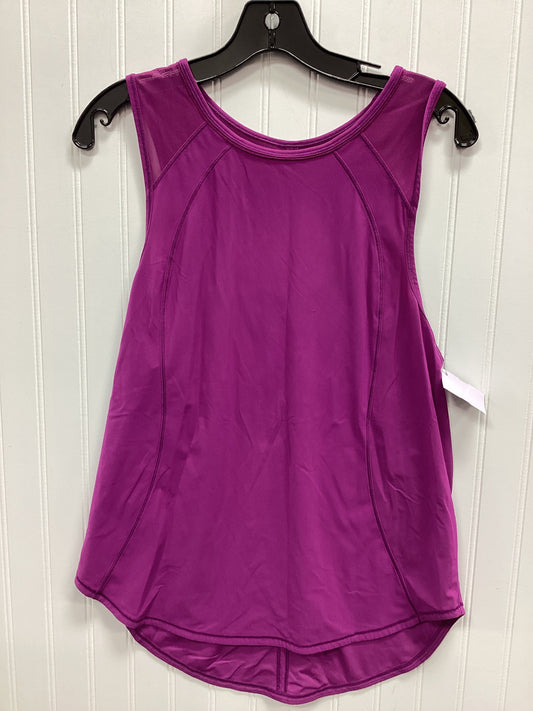 Athletic Tank Top By Lululemon In Purple, Size:10