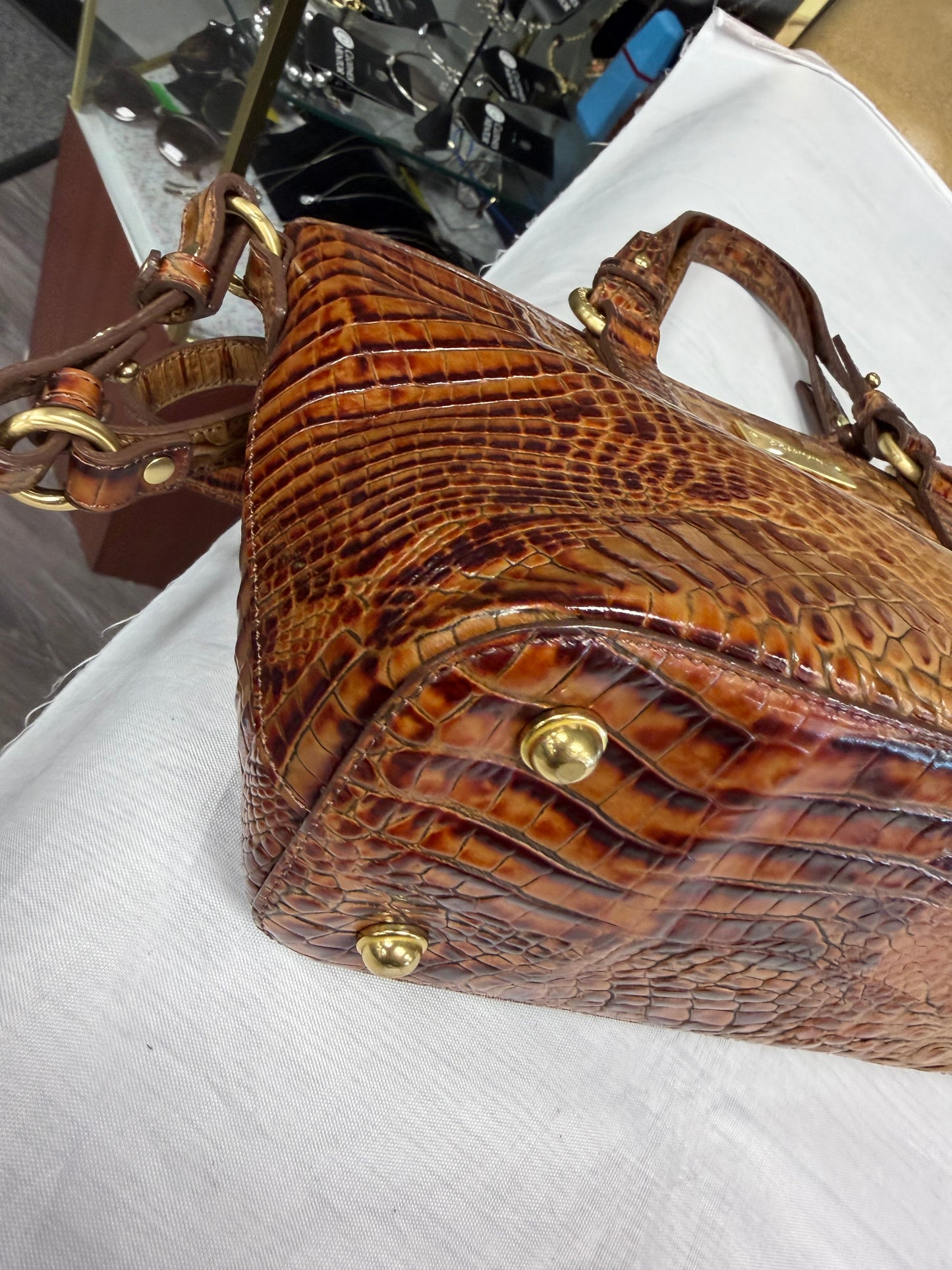 Handbag Designer By Brahmin In Brown, Size:Medium
