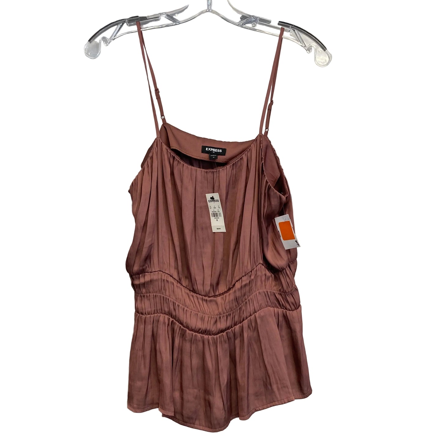 Top Sleeveless Basic By Express In Brown, Size:M
