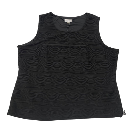 Top Sleeveless By Calvin Klein In Black, Size:3X