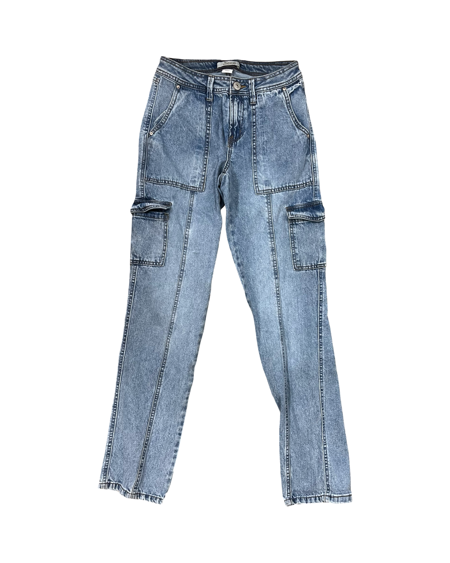 Jeans Straight By Natural Reflections In Blue Denim, Size:2