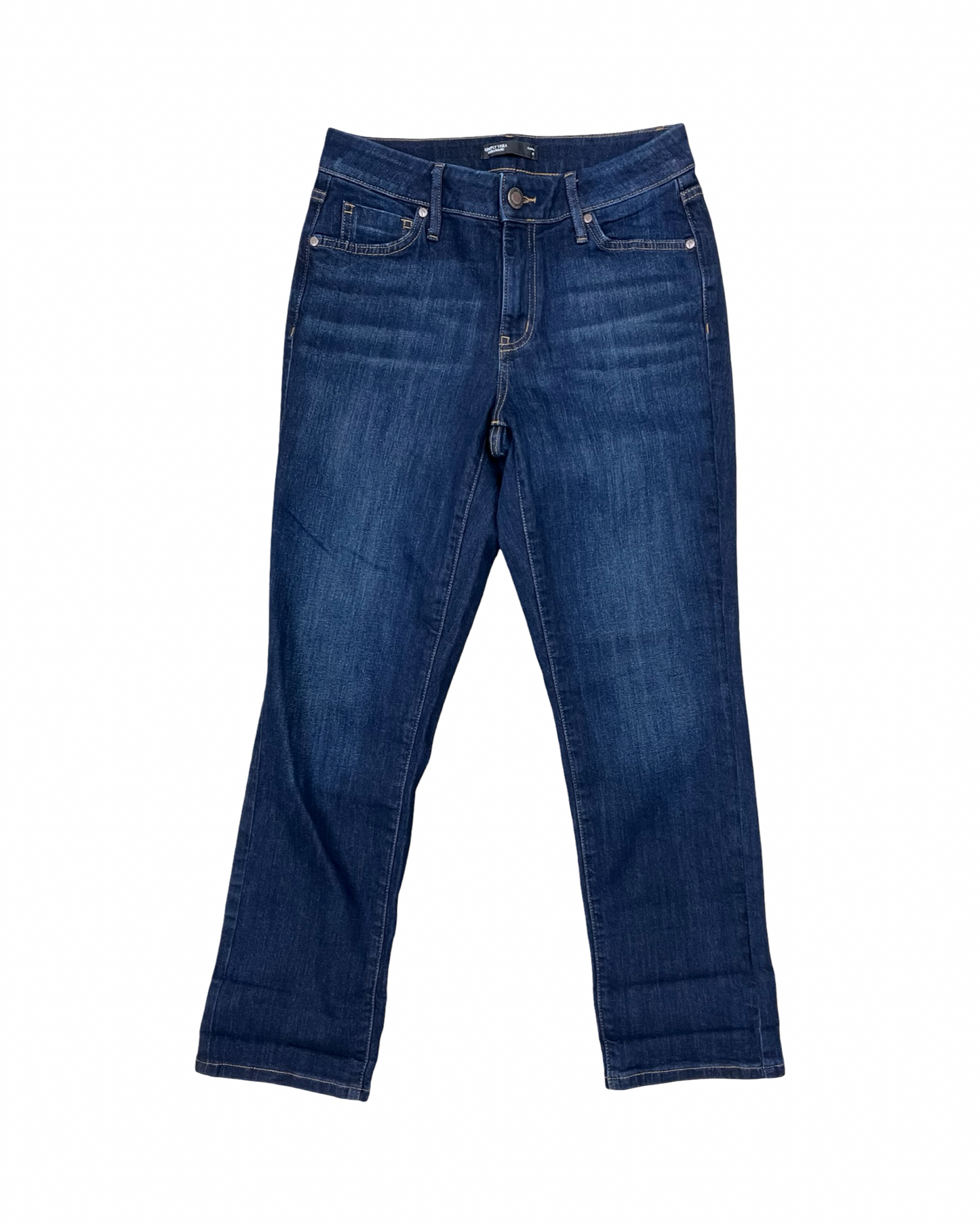 Jeans Cropped By Simply Vera In Blue Denim, Size:6