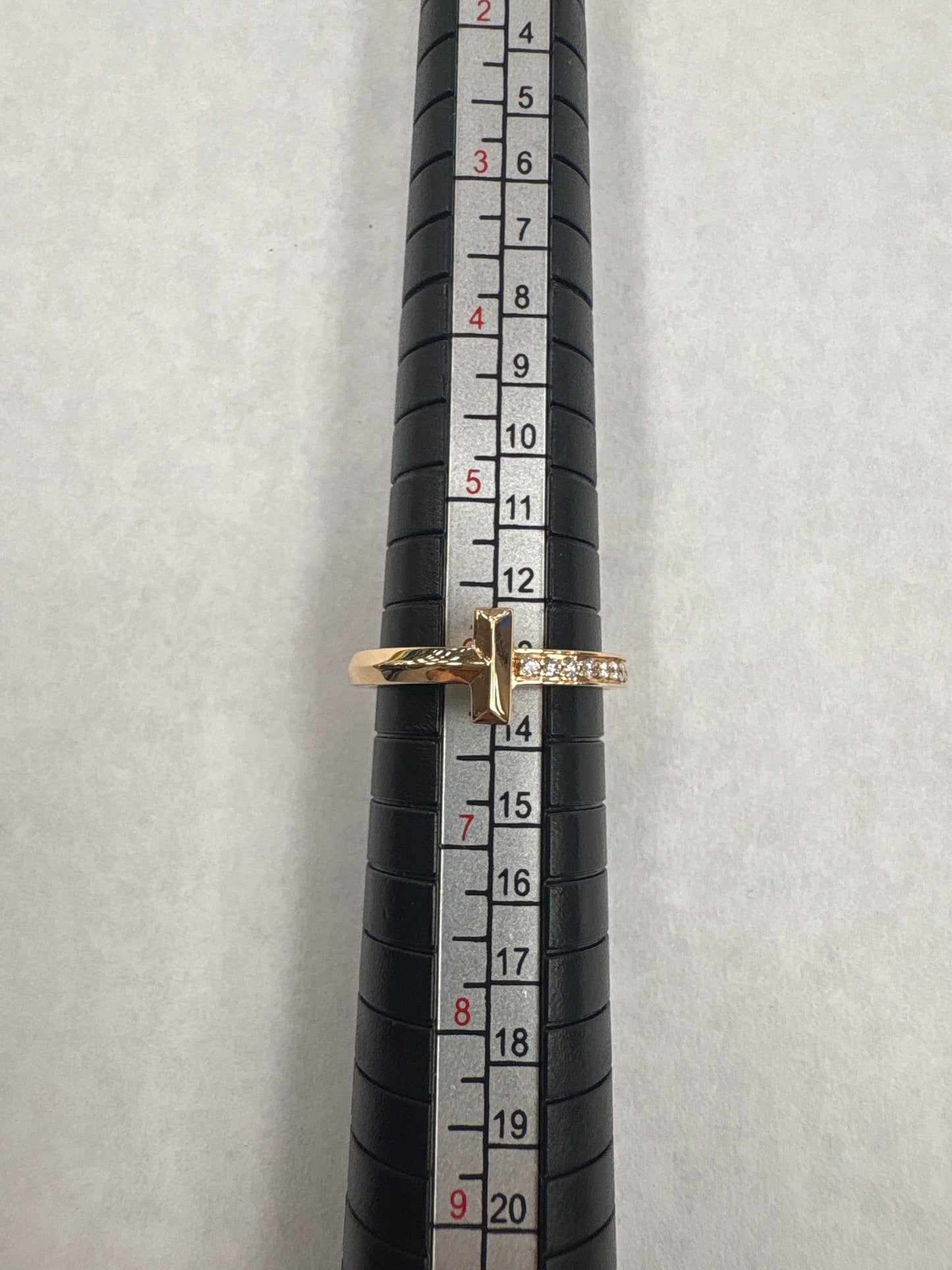 Tiffany & Company T1 Diamond Luxury Ring in 18k Rose Gold, Size: 6