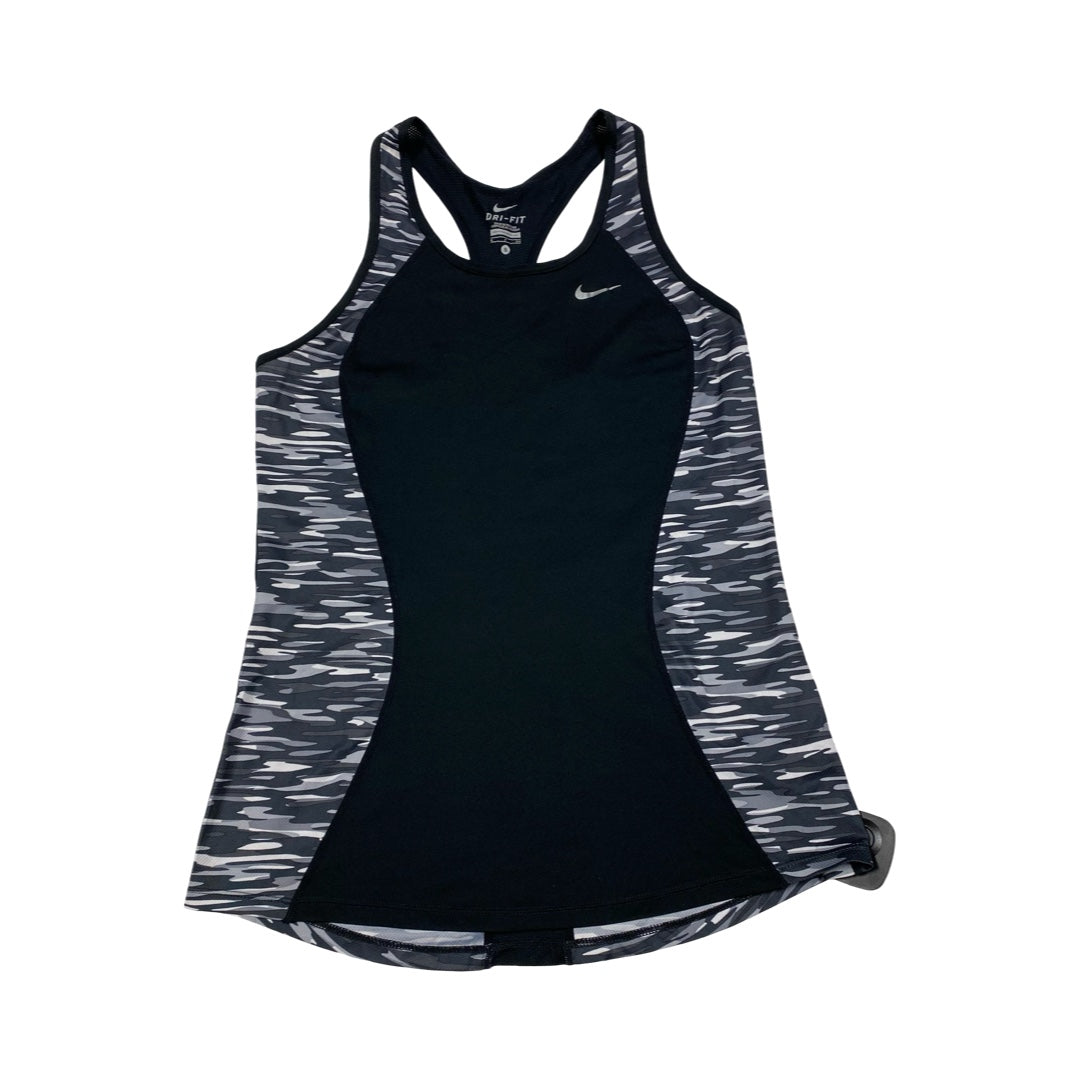 Athletic Tank Top By Nike In Black & Grey, Size:S