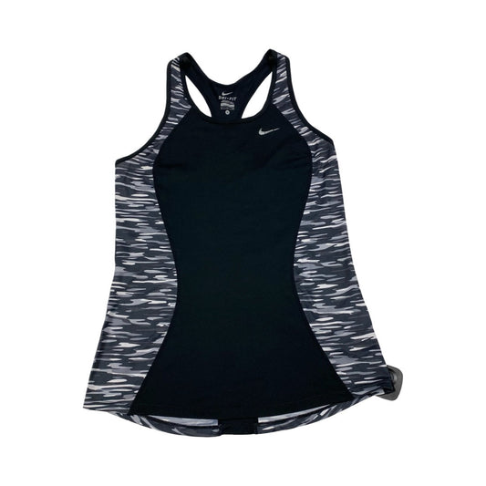 Athletic Tank Top By Nike In Black & Grey, Size:S