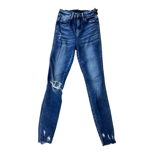 Jeans Skinny By Flying Monkey In Blue Denim, Size:0