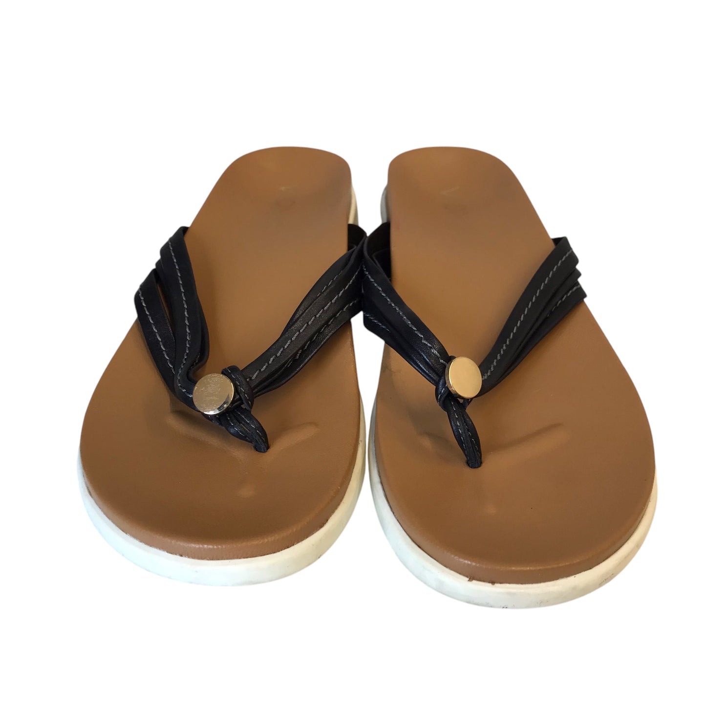 Sandals Flip Flops By Vionic In Black, Size:6.5