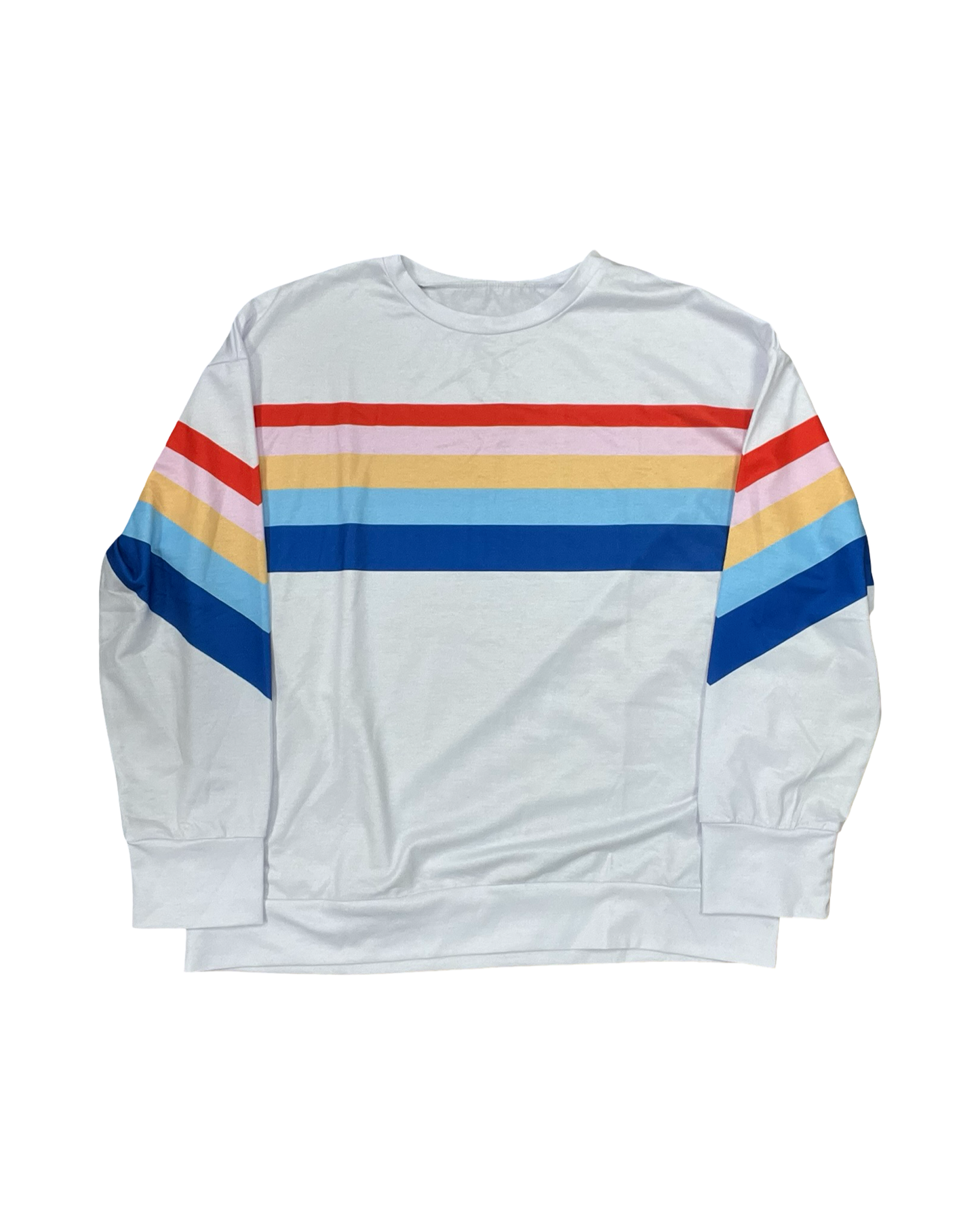 Sweatshirt Crewneck By Clothes Mentor In White, Size:2X