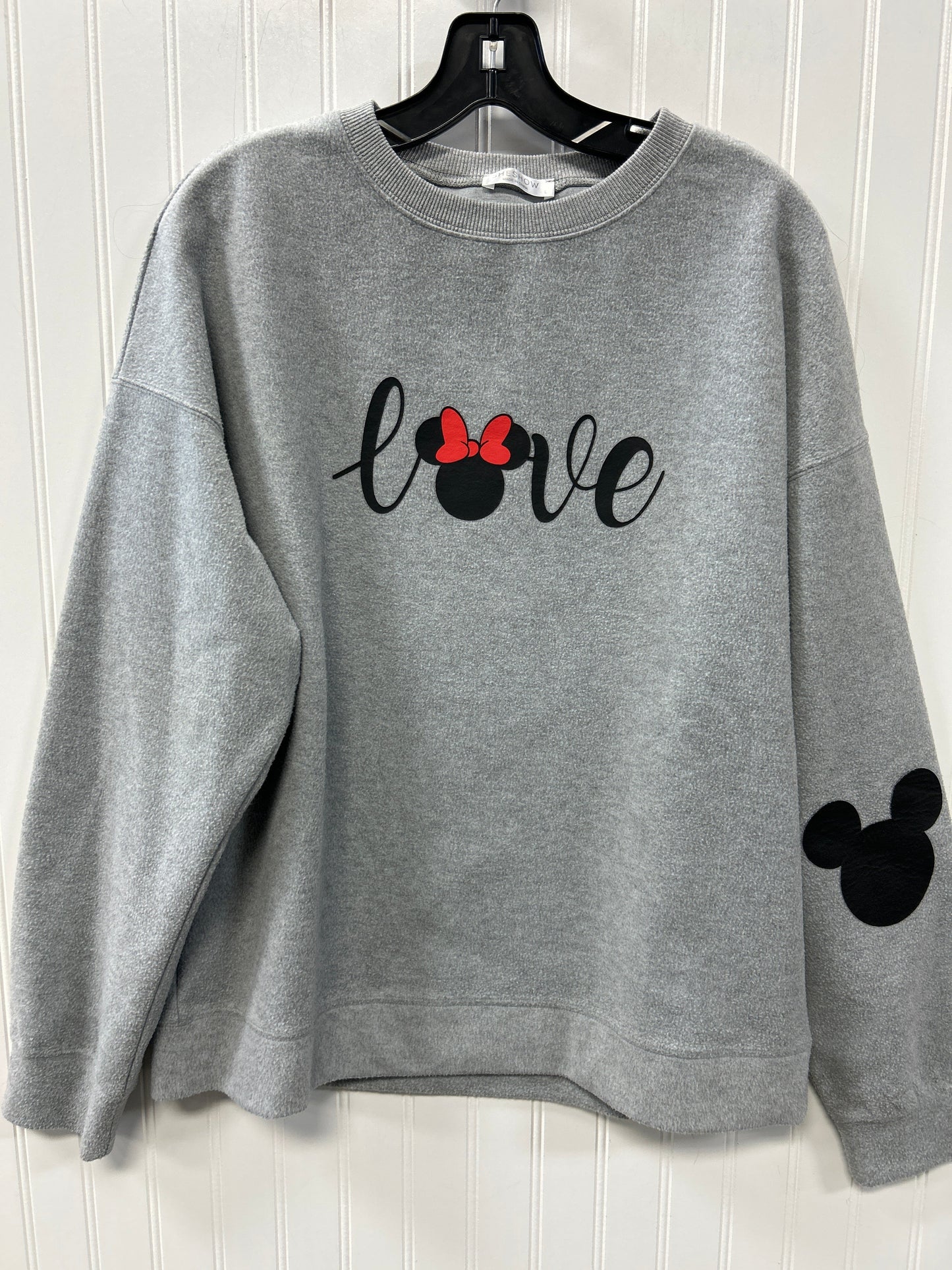 Sweatshirt Crewneck By Clothes Mentor In Grey, Size:L