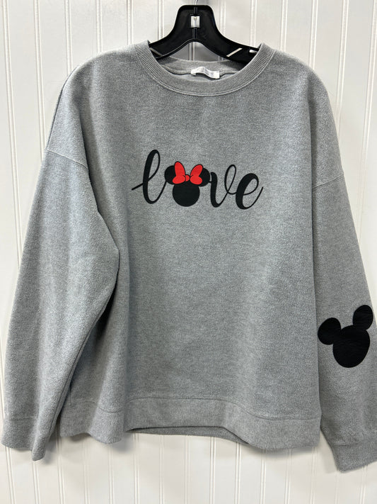 Sweatshirt Crewneck By Clothes Mentor In Grey, Size:L