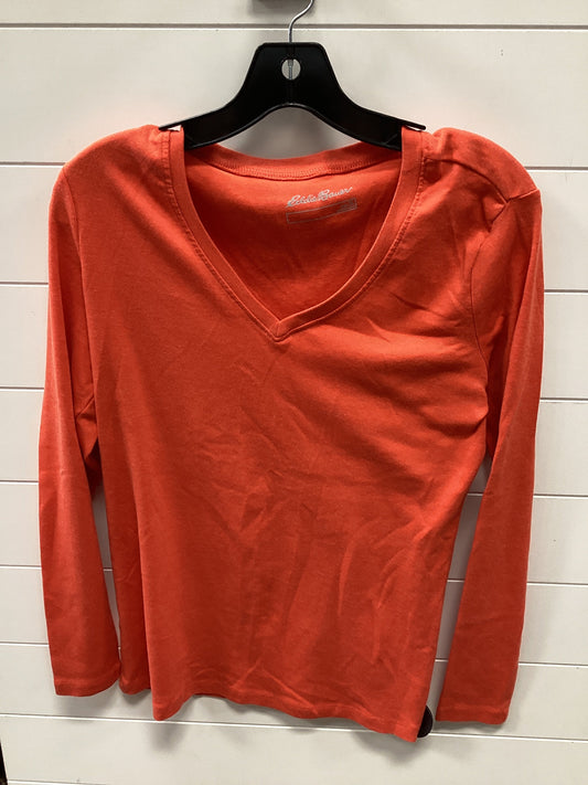 Top Ls Basic By Eddie Bauer In Orange, Size:XL